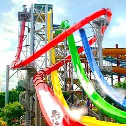 水上公園 リゾート ホテル 防水用 オーダーメイド ファイバーグラス 水上スライド